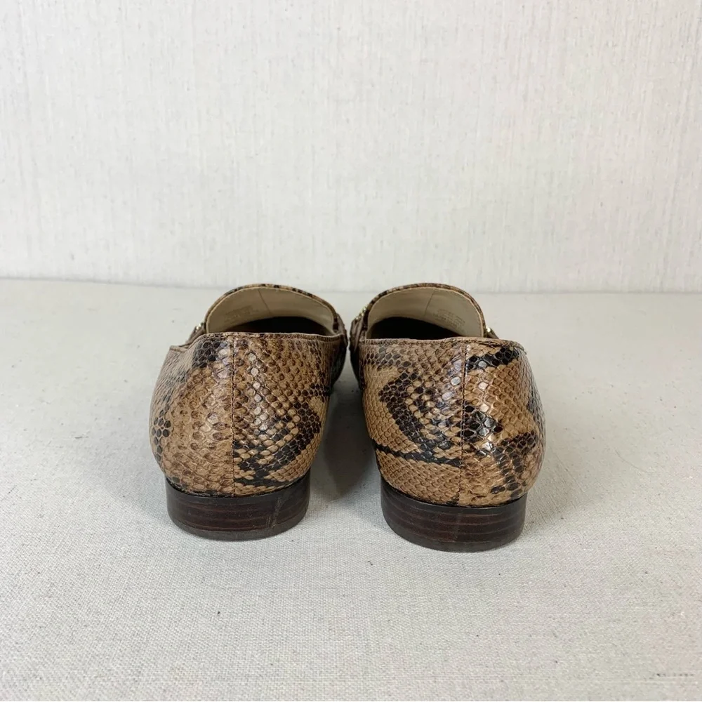 Tory Burch~Women’s “Roccia” Python Gemini‎ Link Leather Loafers/Flats~Sz 10.5 - Picture 4 of 13